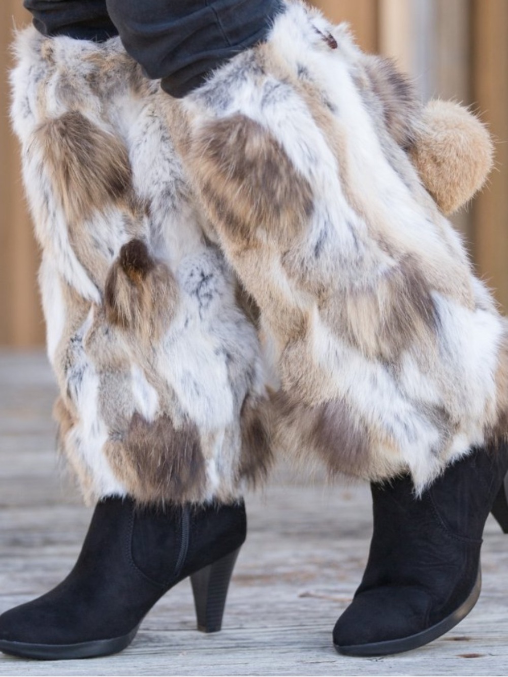 Coyote Fur boot toppers/leg warmers